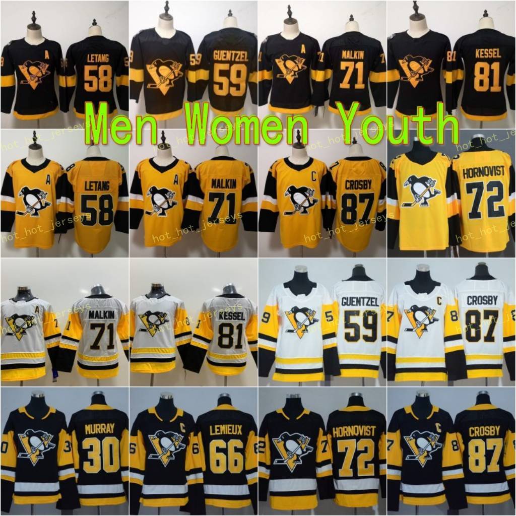 

Man Women Kids Youth Pittsburgh Penguins Hockey Jersey 87 Sidney Crosby 81 Phil Kessel 71 Evgeni Malkin 72 Patric Hornqvist 66 Mario Lemieux, Black;red