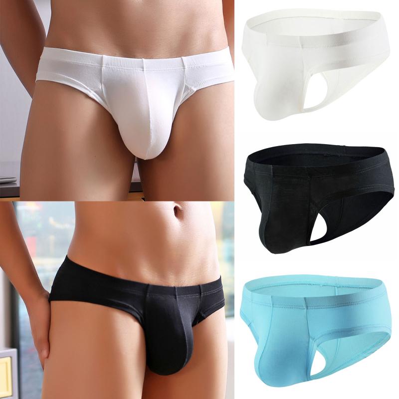 

Mens Underwear Modal Briefs Panties Mens Underpants 2021 Sexy Solid Color G-strings Thong cuecas Male Panties Briefs Underwear, Black