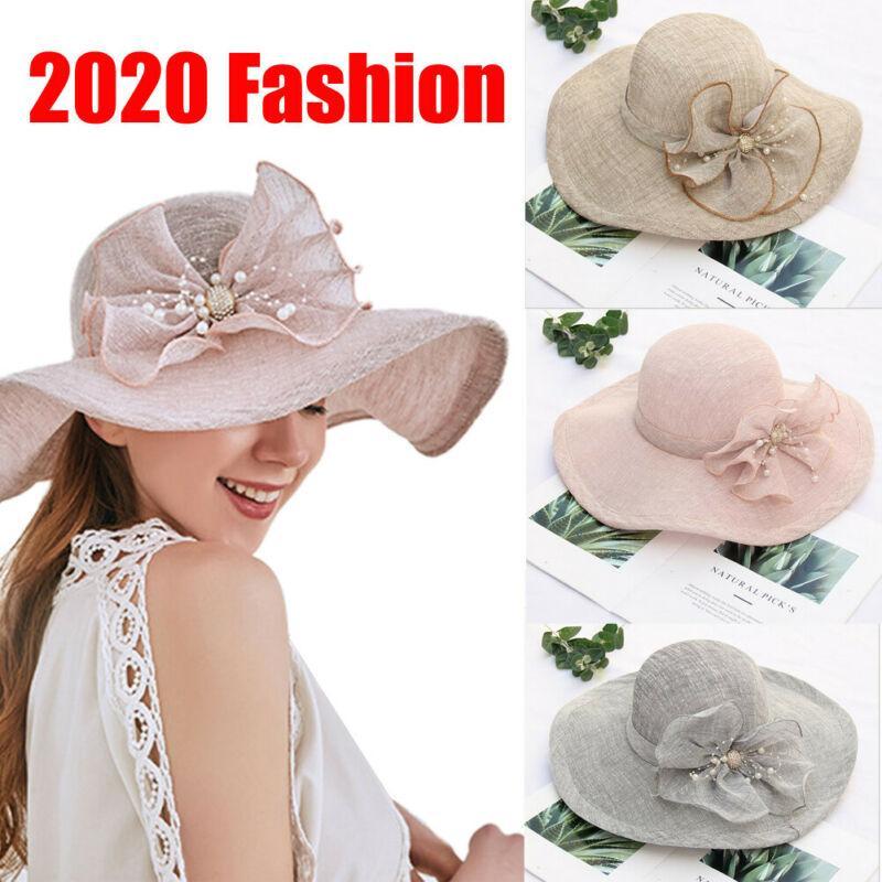 

Women's Summer Large Floppy Folding Wide Brim Cap Sun Straw Beach Hat1, Pink