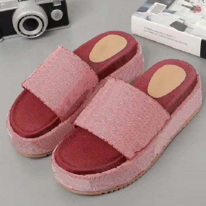 

woman slippers fashion Beach Thick bottom slippers platform Alphabet lady Sandals Leather High heel slides slippers sh02 PG1, #1