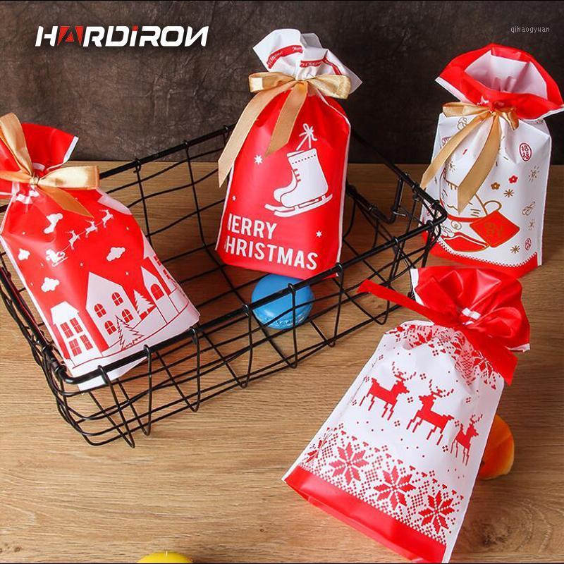 

HARDIRON 0.12mm Ribbon Drawstring Biscuit Bag Christmas New Year Lucky Bag Baking Nougat Gift Sack1