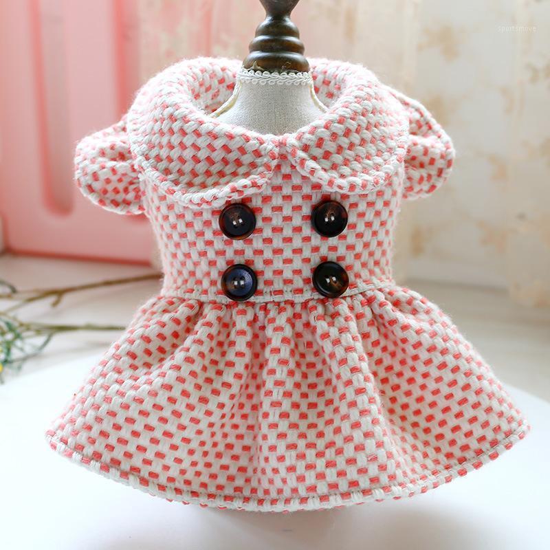 

Winter Dog Cat Doll Collar Dress Clothes Fashion Warm Pink Green Chihuahua Princess Skirt for Small Large Dogs Cats Pet Costumes1