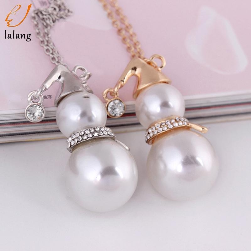 

Popular Statement Chain Pendants Necklaces Cute Snowmen Choker Necklace Bijoux Female Chirstmas Gift Necklace For Women