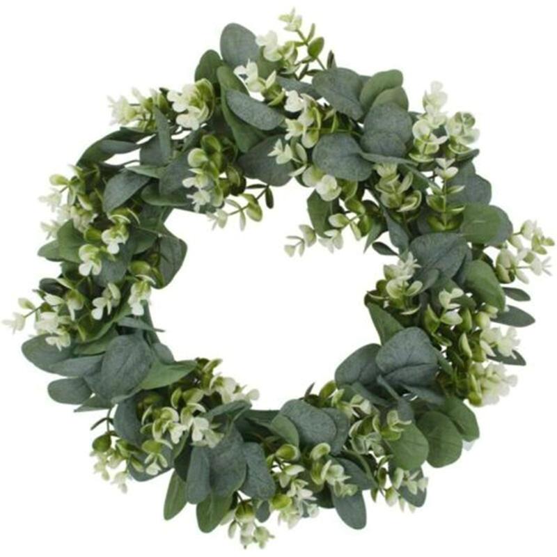 

Eucalyptus Wreath Multicolor Door Ornaments Wall Ornaments Christmas Decoration Portable, Green
