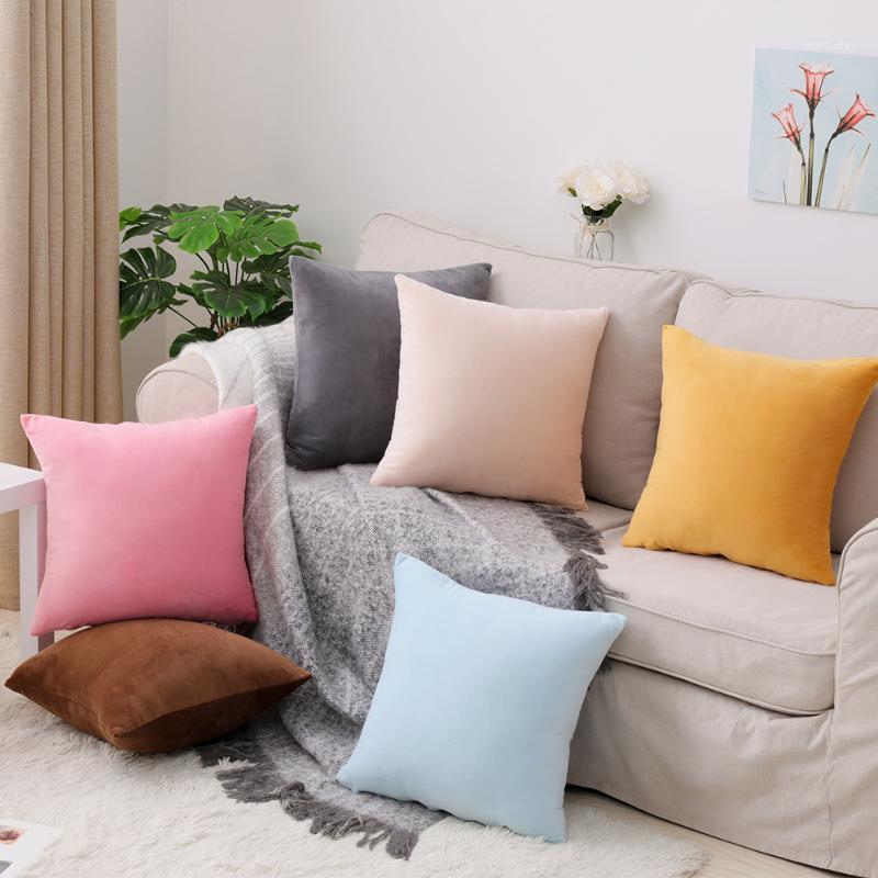 

Free Shipping Custom 40/45/50/55/60/70cm 25 Color 100% Polyester Super Soft Velour Plain Dyed Cushion Cover No Inner HT-PSVDC-A1, Black