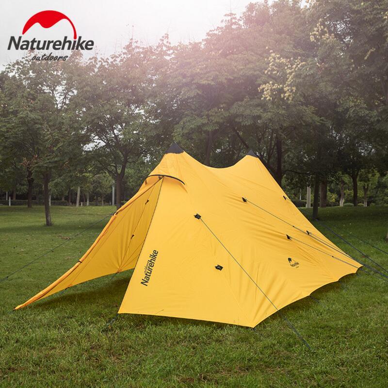 

NatureHike Large Size Outdoor Tents Waterproof Family Camping Awning Tent 20D Silicon Party Beach Gazebo Tents Canopy NH17T015-M