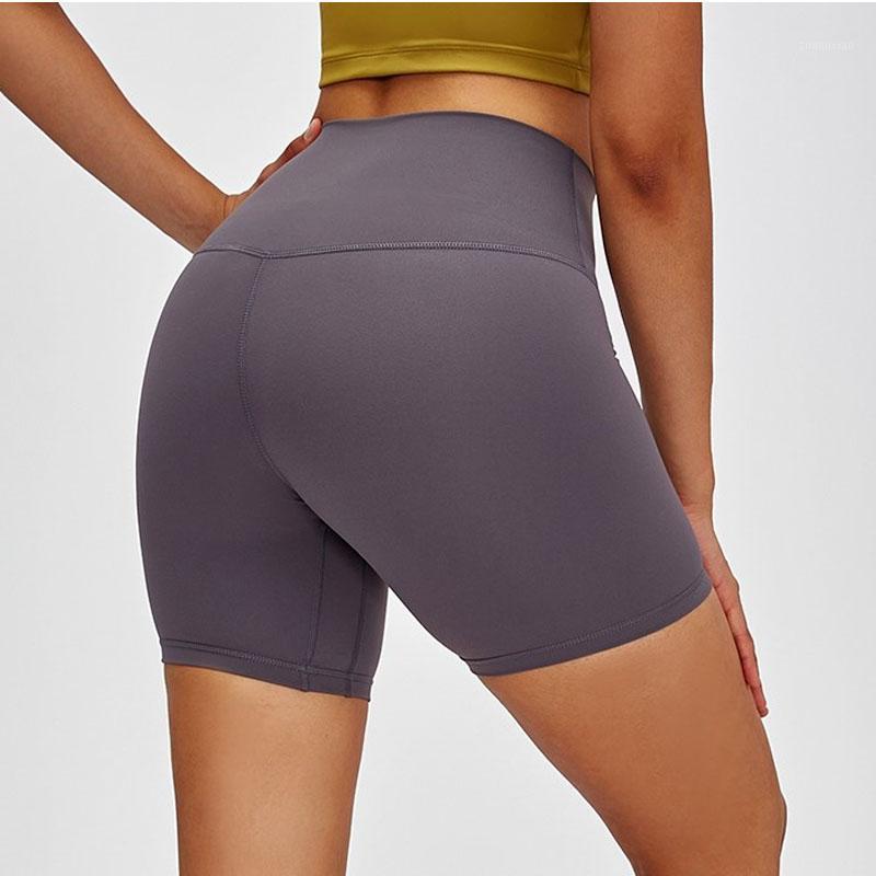 

Soft Naked Feel Yoga Shorts Seamless High Waist Hip Tight Elastic Sport Short Run Riding Workout Leisure Gym Fitness Leggings1, Black