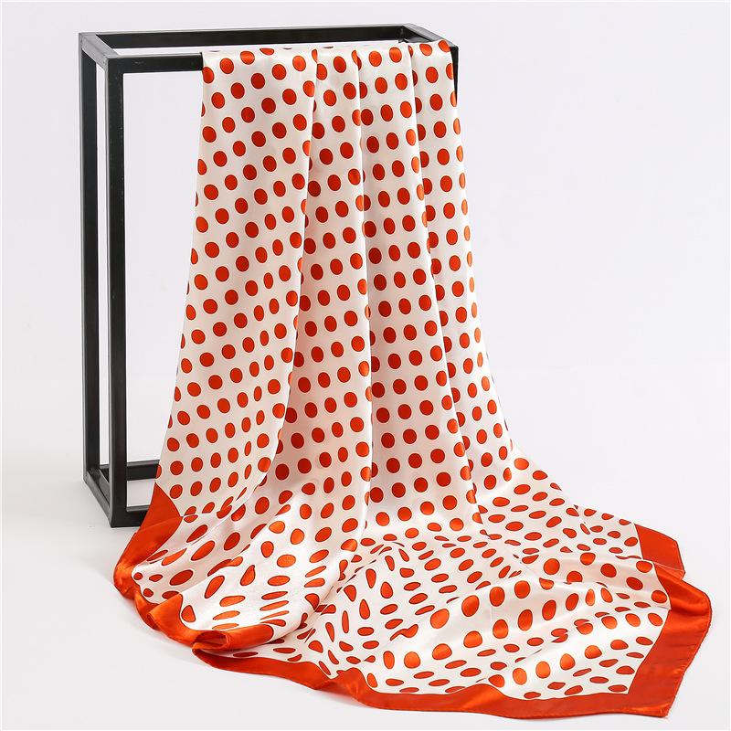 

Scarf Korean Fashion Wave Dot Travel Big Square Scarves Thin Headscarf Travel Shawl New Arrival Pashimina Poncho
