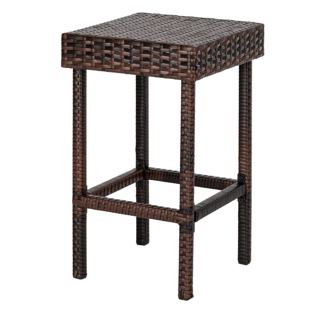 

WACO Outdoor Bar Stools Set of 4, Wicker Rattan Outdoor Patio Bar Stools Modern Home Furniture) Brown