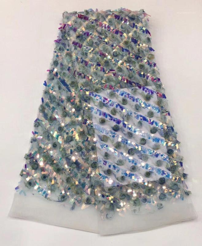 

Latest African lace fabric High Quality Velvet Lace with sequins Nigerian Fabrics For Wedding dress TS91461