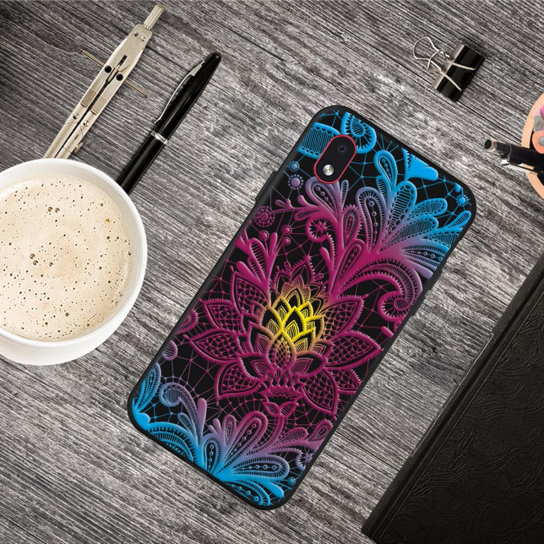 

For Samsung Galaxy A01 Core Oil Embossed Coloured Drawing Pattern Shockproof TPU Protective Case