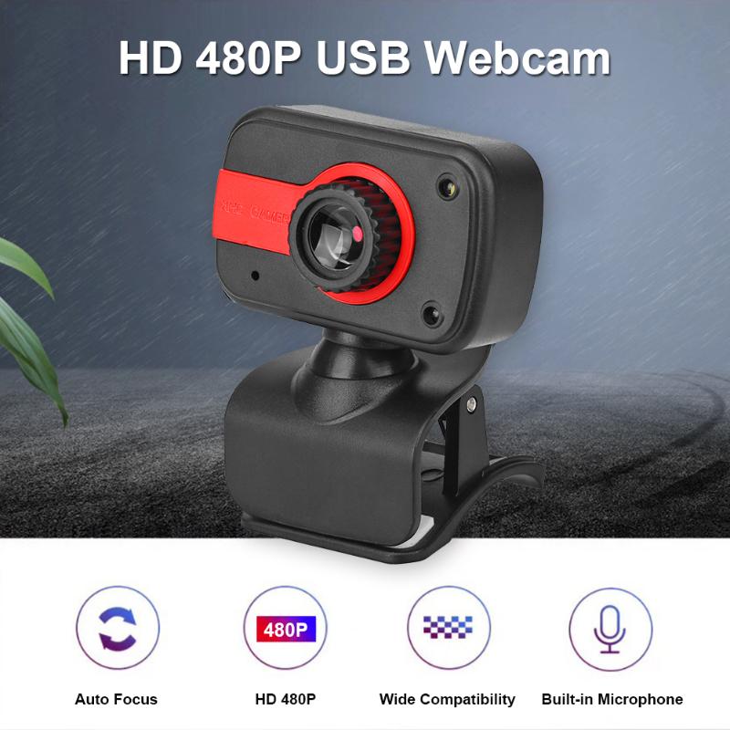 

A7250B 480P USB Webcam LED Web Camera with Mic Laptop Desktop Live Video Online for Household Computer Accessories