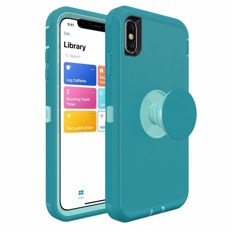 

Defender Holder Phone Case Built In Kickstand 3 in 1 Shockproof Protector for iPhone 12 11 Pro Max X Xs XR XS Max 6 7 8 plus DHL, Orange