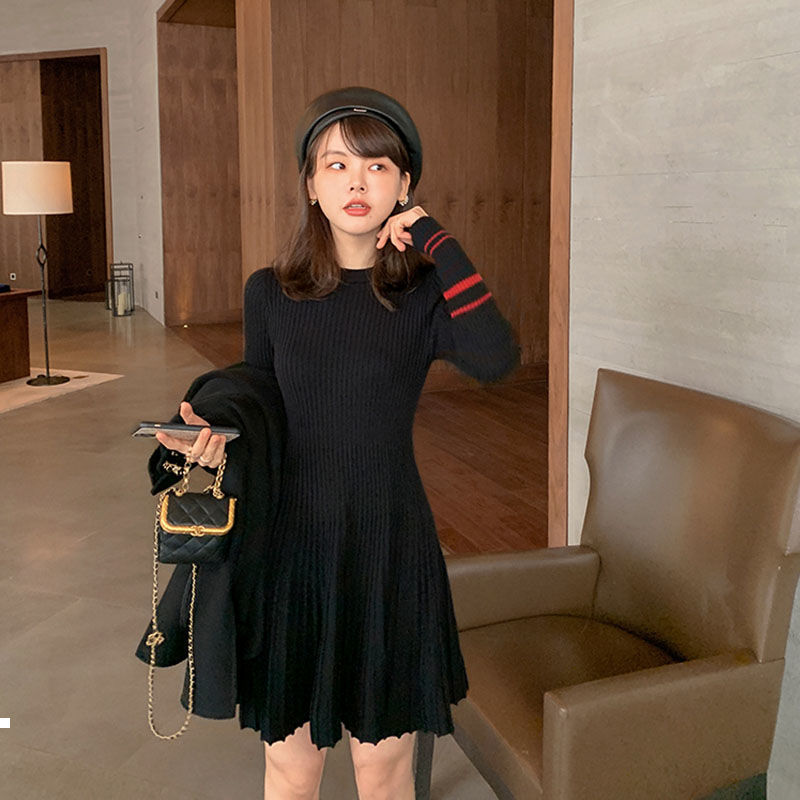 

New autumn 2021 chic short female winter knitted-out nightgown meshed to the line dressed in thick, thin sweater vest y244 4H17, Dark brown.