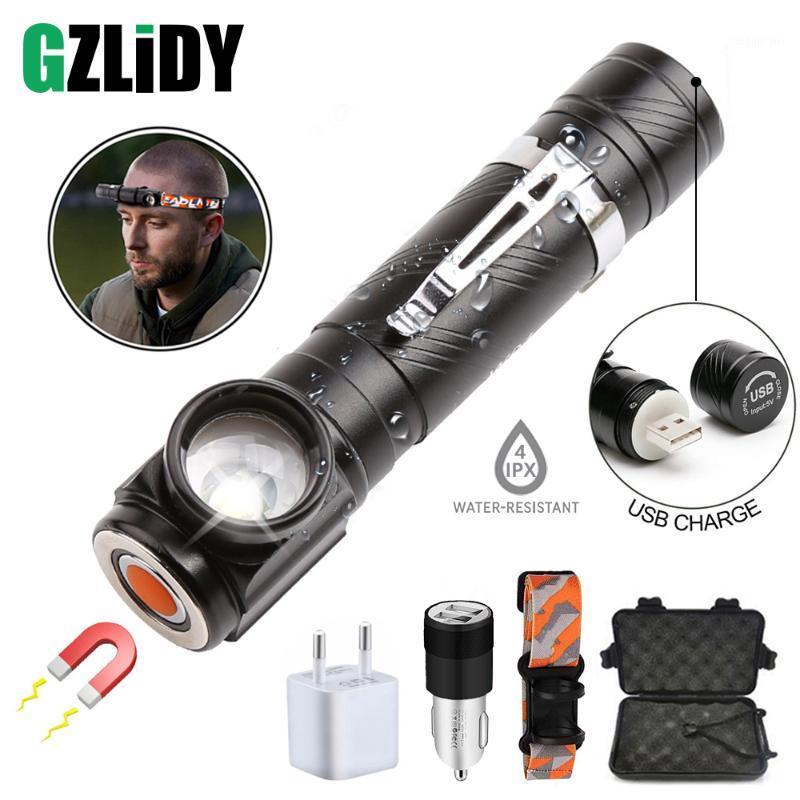 

Rechargeable Multi-function LED Built-in battery USB charging With magnet For night riding night fishing camping1