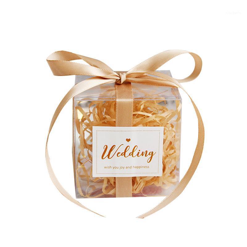 

25Pcs PVC Square Candy Box With Ribbon Birthday Party Event Baby Shower Decoration Wedding Bridesmaid Gift Bag Packaging Supplie1