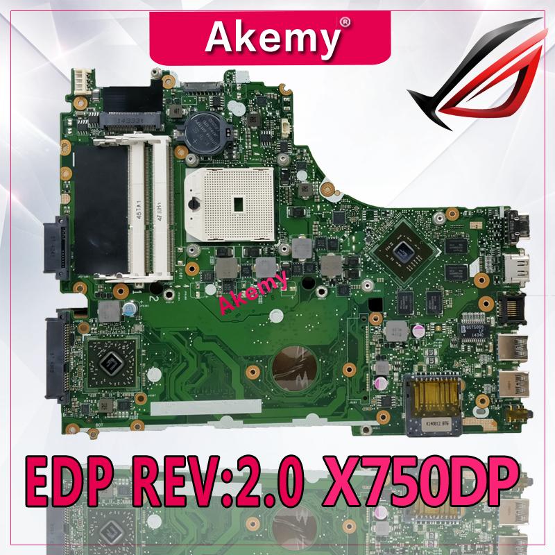 

Akemy X550DP Motherboard LVD REV:2.0 For Asus X750DP K550DP K550D Laptop motherboard X750DP Mainboard X550DP test OK