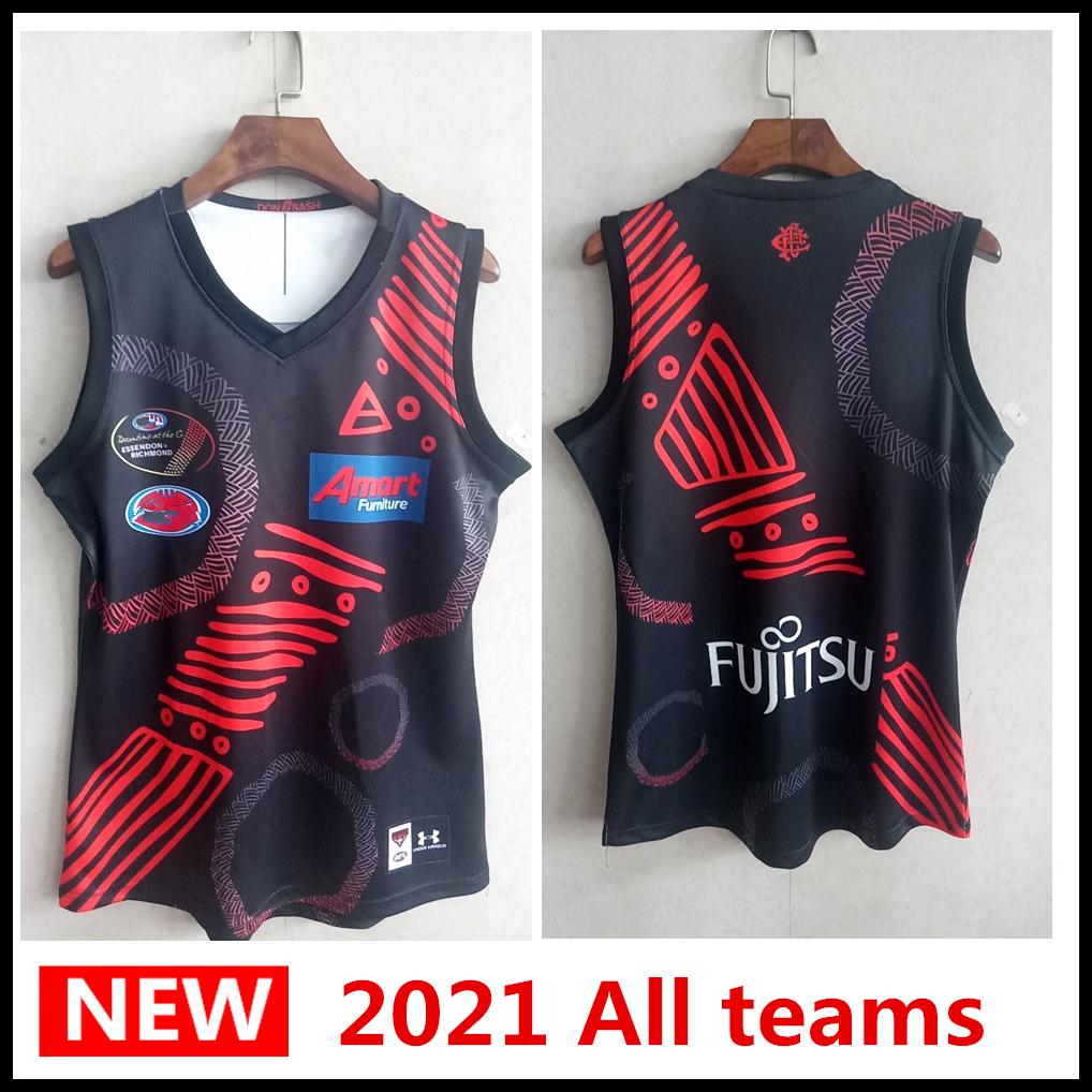 

2020 2021 all AFL jersey geelong cats Essendon Bombers Adelaide Crows St Kilda Saints GWS Giants GUERNSEY Rugby Jerseys singlet A, Black