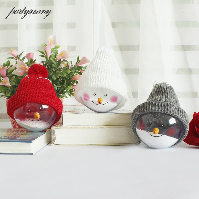 

Christmas Tree Ornament Christmas Tree Decorations Balls Hanging Spheres Snowball White Red Gray Foam Snowman Plastic Gift Ball1