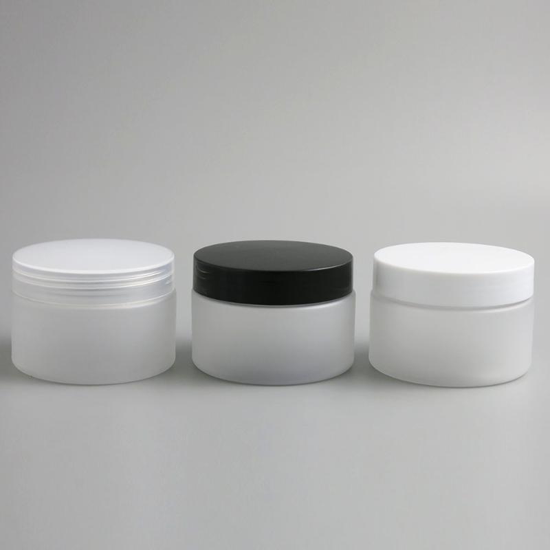 

24 x 120g Empty Frost Cosmetic Cream Containers Cream Jars 120cc 120ml for Cosmetics Packaging Plastic Bottles With Plastic Cap