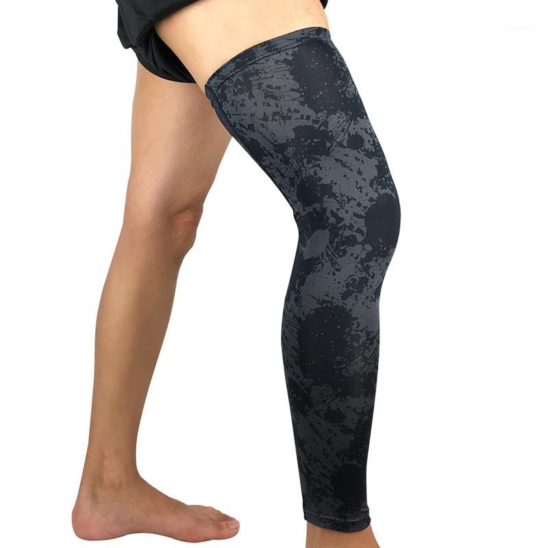 

Sports Knee Pads Polyester Elastic Calf Protector Breathable Compression Long Training Basketball Leg Warmer Support1, Black