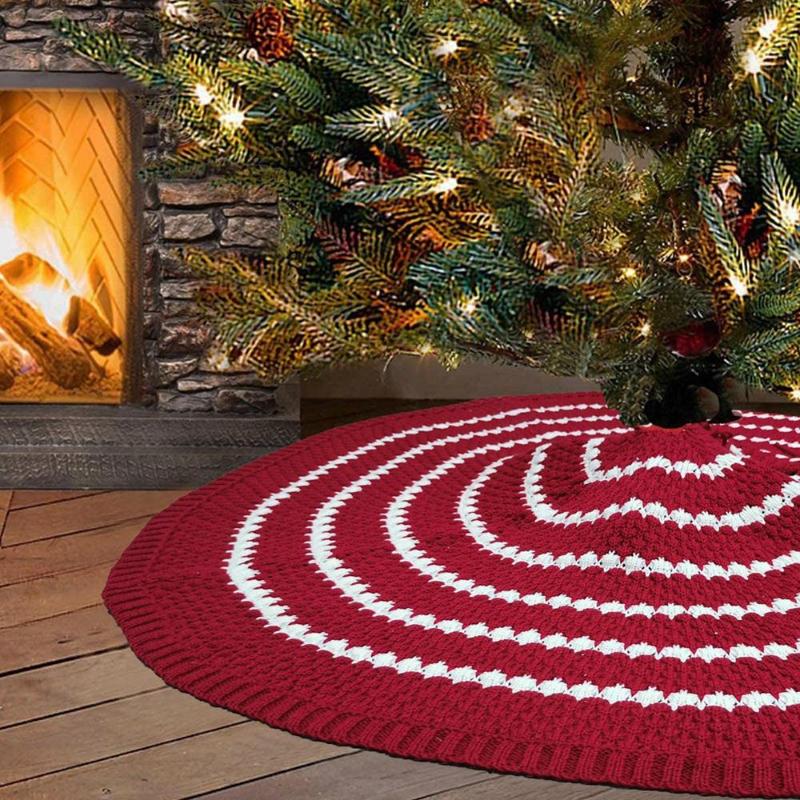 

Christmas Decorations 48inch Tree Skirt Carpet Year Xmas Decoration Ornaments Festive Party Supplies