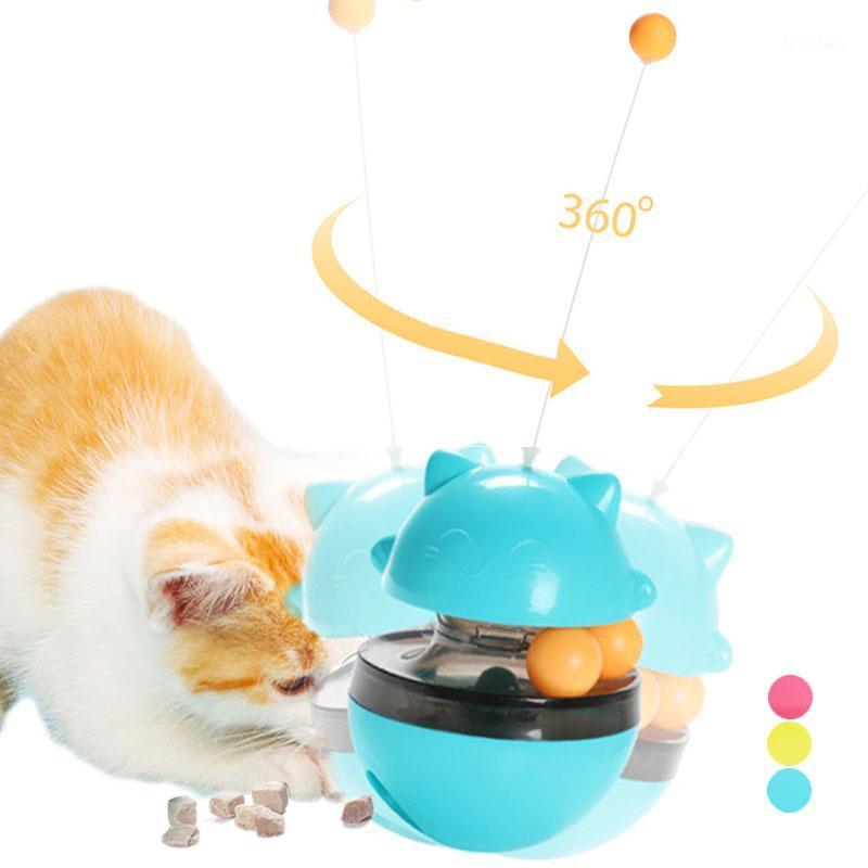 

3 In 1 Interactive Pet Cat Toy Treat Ball Teaser Stick Dispenser Slow Feeder Playing Training Toys For Activity Kitten1