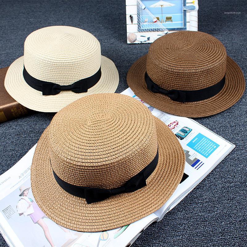 

Korean Straw Hat Sun Hat Hot Girl Summer Small Pepper Bow Straw Sun Beach1, Beige
