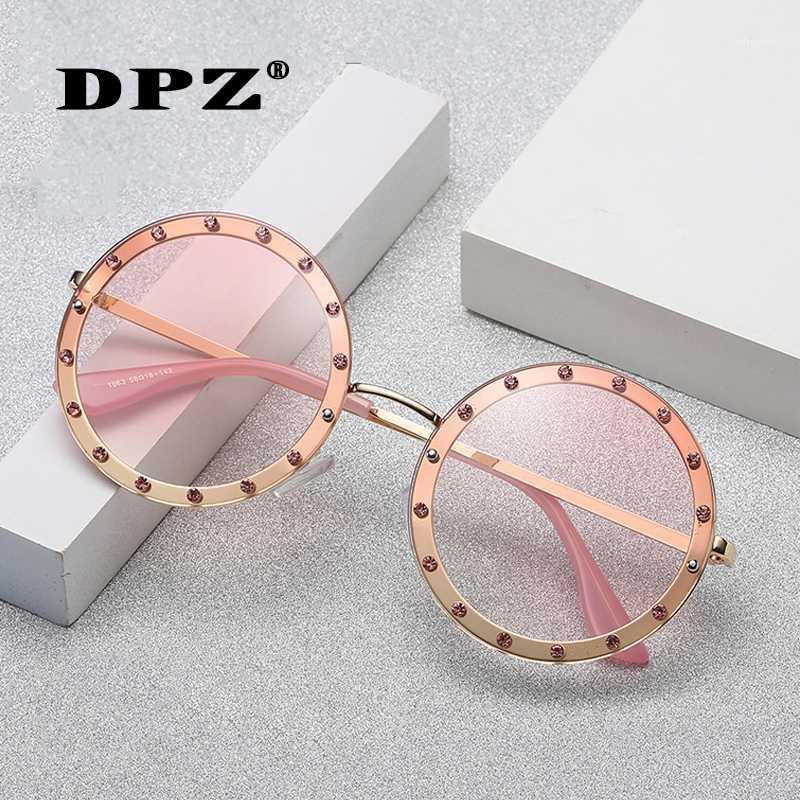 

Sunglasses 2021 Fashion Round Diamond Cool Women Vintage Gradient Brand Design Uv400 Sun Glasses1
