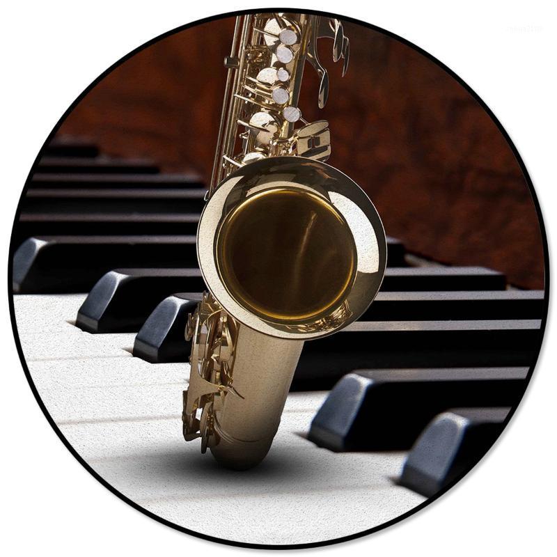 

Saxophone Piano Dining Table Floor Round Carpet Living Room Coffee Table Mat Prayer Mat Computer Chair Carpet Pet1, As pic
