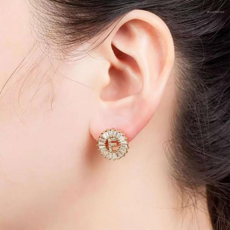 

Luxury Crystal 26-letter Earrings Birthday Gifts Women and Men Bohemian Letter Cubic Zirconia Earrings Jewelry Gifts1