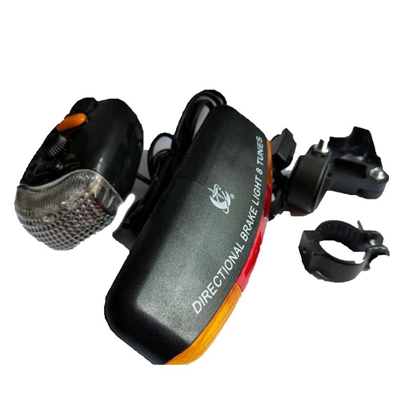 

7 LED Bicycle Bike Light Batteries Power 8-tune Horn Combination kit Bicycle Light Portable Flash Super Bright