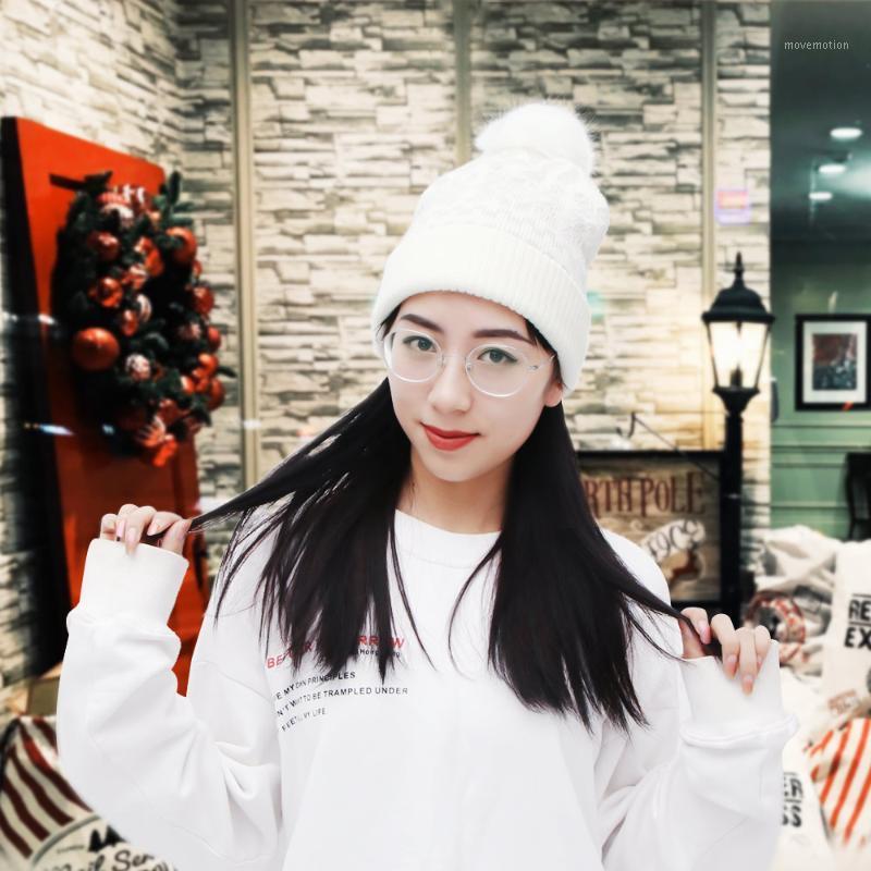 

Winter Christmas Series Snowflake Knitted Female Hat Sweater Knitted Beanie Christmas Light Up Hat For Party1