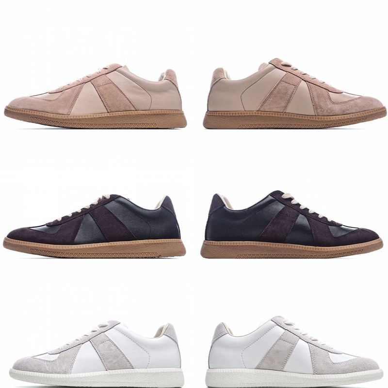 

top quality men SHOE INS Army Trainers fashion sneakers casual leather mens womens sport classic retro flats Turn Fur shoes, Colour 2