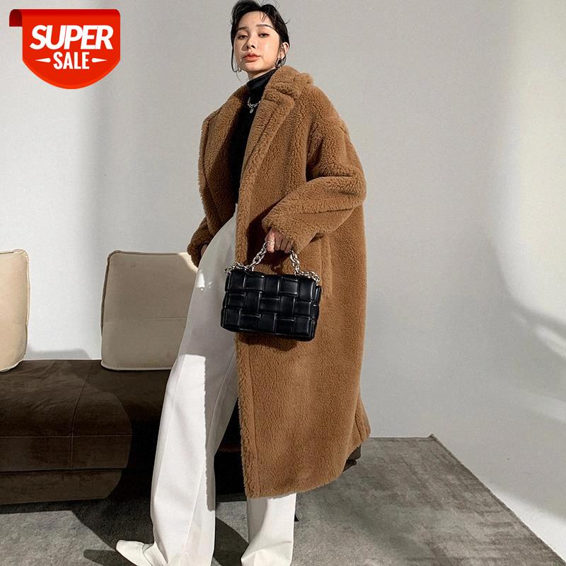 

Women's Coat Teddy Bear Coat Women Alpaca Women Wool Winter Thicken vanilla Albino camel teddy in stock #UI80, Black;brown