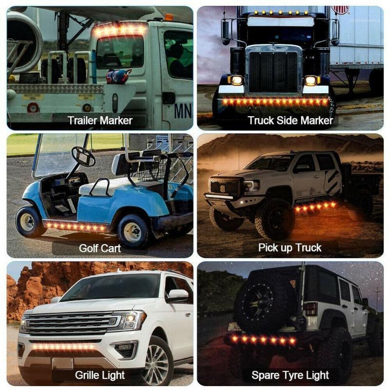 

Emergency Lights Accessories Side Marker Light Amber & Red Car LED Parts Smoked Universal