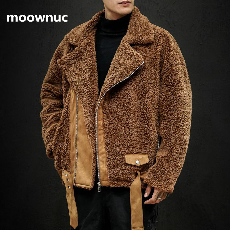 

2020 New arrival men Casual jacket thicken coats men Lambs hair coat Men's high quality fashion Jackets full size -5XL, Beige