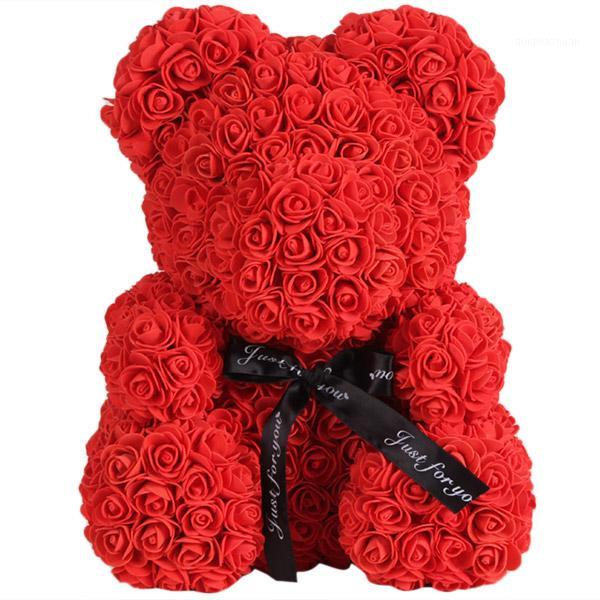 

Flowers Rose Bear Foam Flower Teddy Bear Valentine'S Day Gift Party Wedding Artificial Decoration Christmas Gifts For Grilfriend1, Purple