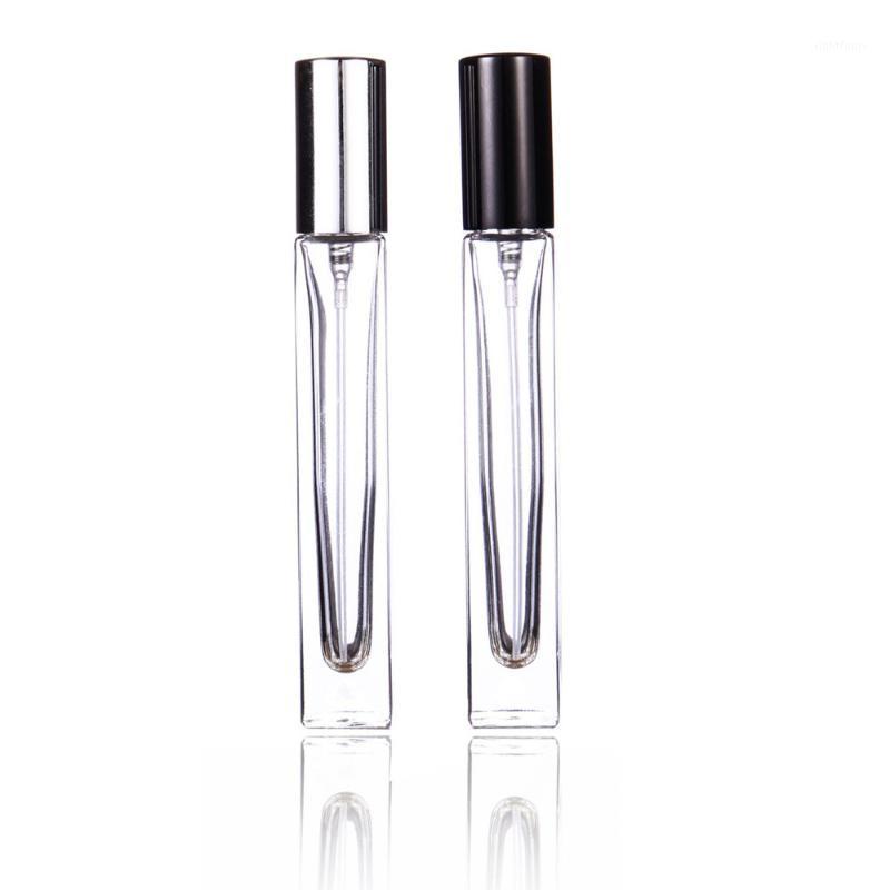 

10pcs Thick Glass Perfume Bottle Empty 10ml Spray Women Makeup Container Atomizer Parfum Vial Gold Silver Black Cap Packaging1