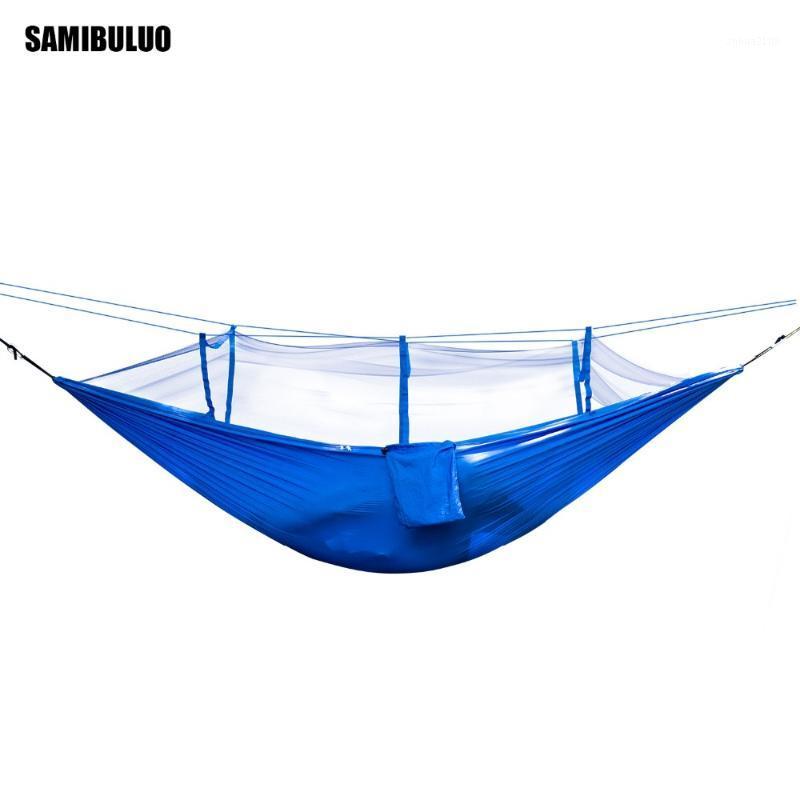 

Ultralight Outdoor Camping Hunting Mosquito Net Parachute Hammock 2 Person Hamaca Garden Hamak Hanging Bed Leisure Hamac1