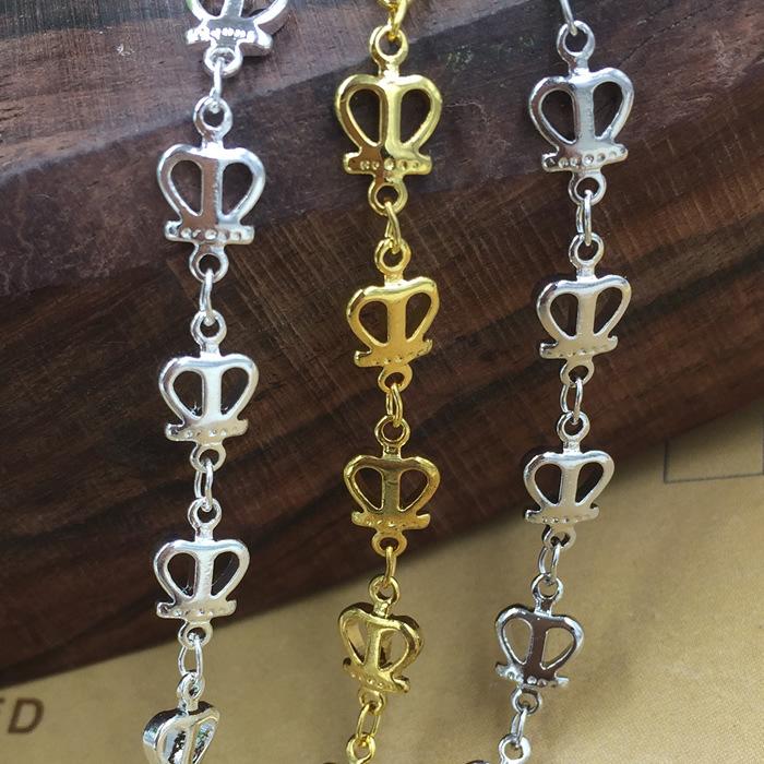 

Whole Sales 4 Meters Crown Design Link Handmade Chain For Making Necklace