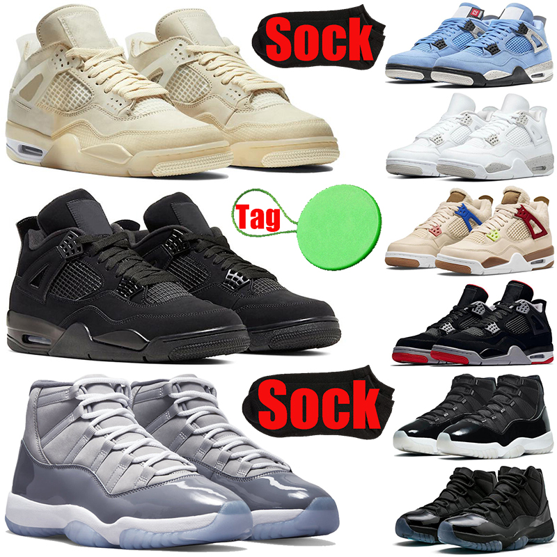 

Cool Grey 4s 11s basketball shoes for mens womens 4 11 Cactus Jack Sail Black Cat University Blue White Oreo Bred men trainers sports sneakers, #22 what the 40-47
