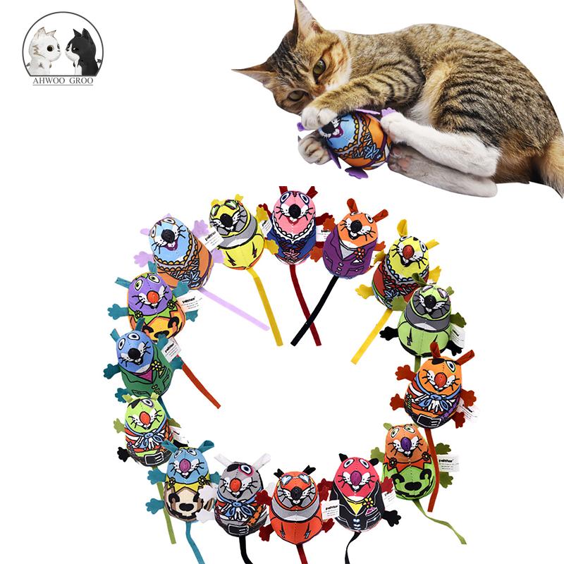 

Funny Cat Mouse Toys Colorful Attractive Pet Cat Tease Toys Bells Sound Kitten Squeaker Sound Toy Catnip Inner Mice Toy 1pcs