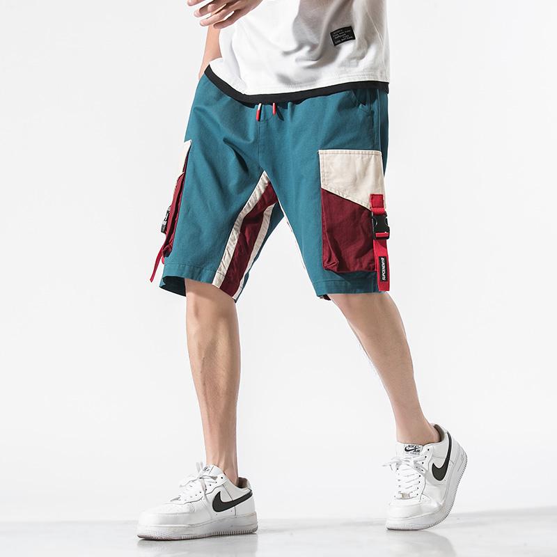 

Men' Shorts 2021 Streetwear Mens Cargo Men Cotton Casual Male Loose Short Pants Harajuku, Dark blue