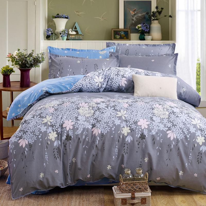 

UNIHOME Cotton Blend Duvet Cover Sets, Vintage Floral Pattern Design(midiexiang
