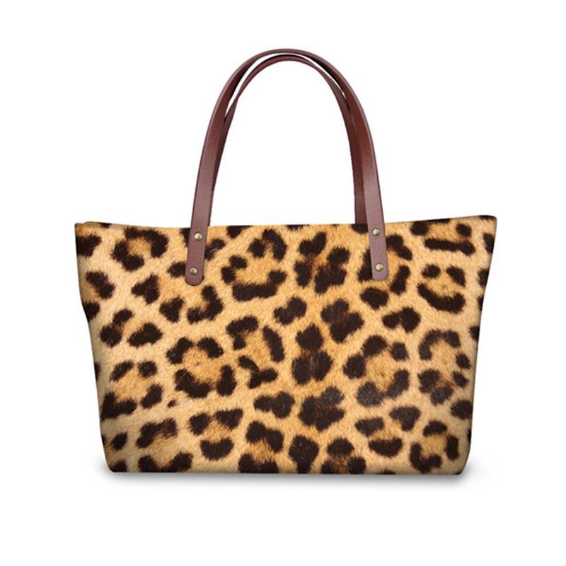 

New Fashion Women Messenger Bags 3D Leopard Animal Pattern Tote Cross-body Bag for Female Big Capacity Shoulder Bags, C0455al
