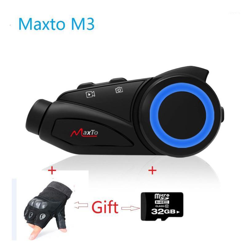 

Maxto M3 Motorcycle Helmet Intercom Bluetooth WIFI Recorer Group 6 Riders Moto Interphone Dash Camera Fit V8 BST3 +L Gloves Free1