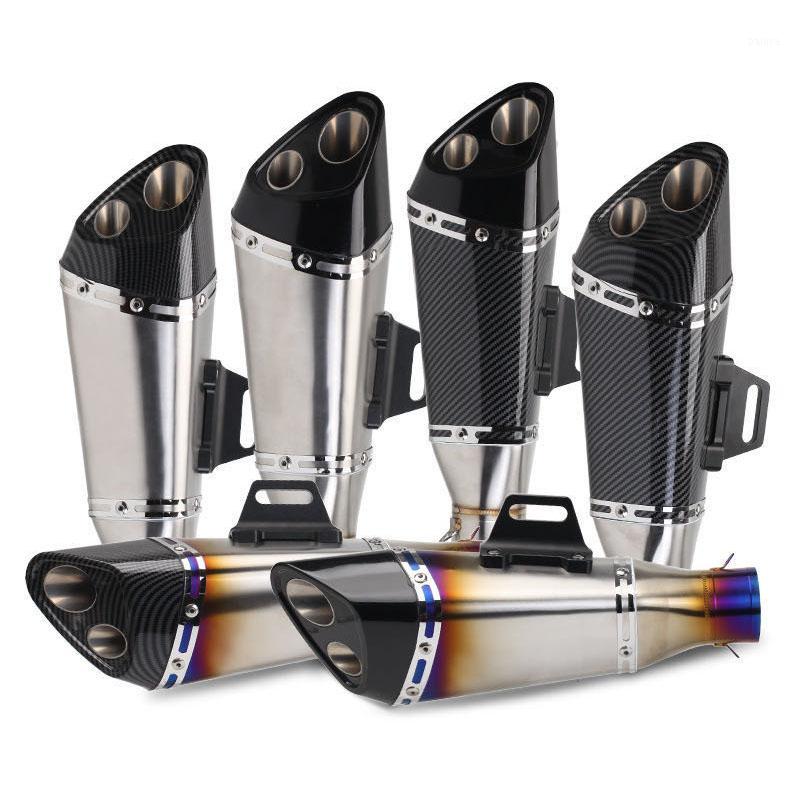 

Universal Motorcycle for Yoshimura Exhaust Pipe Escape Modified 2 Holes Muffler For Ninja400 Z250 R15 MT-09 GSXR150 CBR300 ER6N1