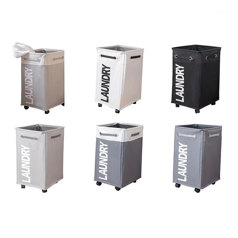 

Dirty Clothes Laundry Basket Foldable Storage Basket with Wheel for Office Waterproof Oxford Bathroom Laundry Hamper1