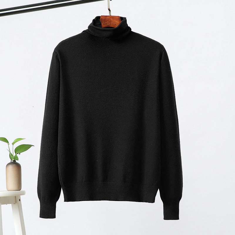 

2021 New Knitted Turtleneck Sweater Pullovers Spring Autumn Basic Women Highneck Sweaters Pullover Slim Female Cheap Top Idep, Black